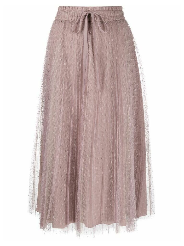 Red Valentino RED(V) point d'esprit pleated skirt - PINK