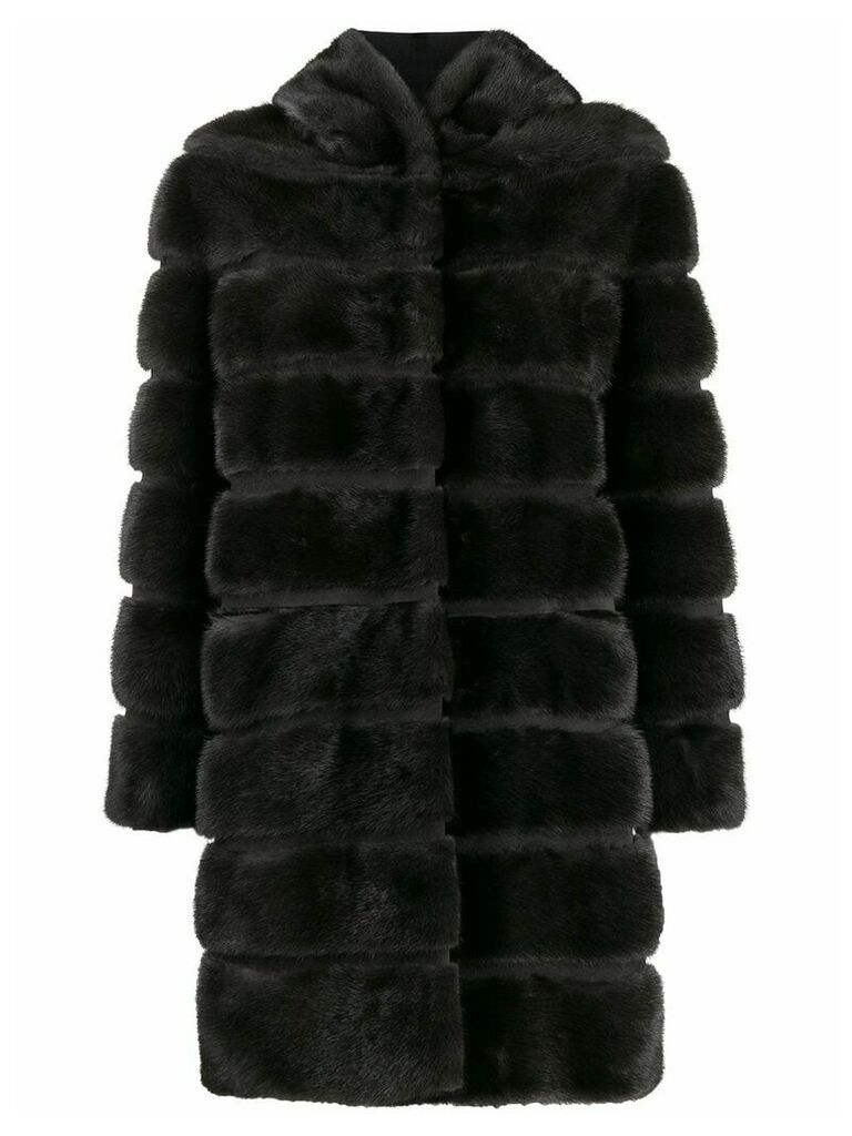 Simonetta Ravizza hooded adjustable faux fur coat - Grey