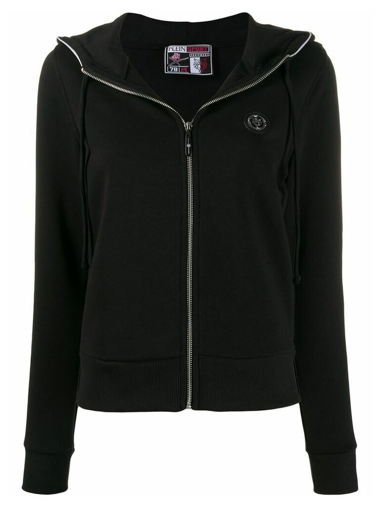 Plein Sport zipped logo hoodie - Black