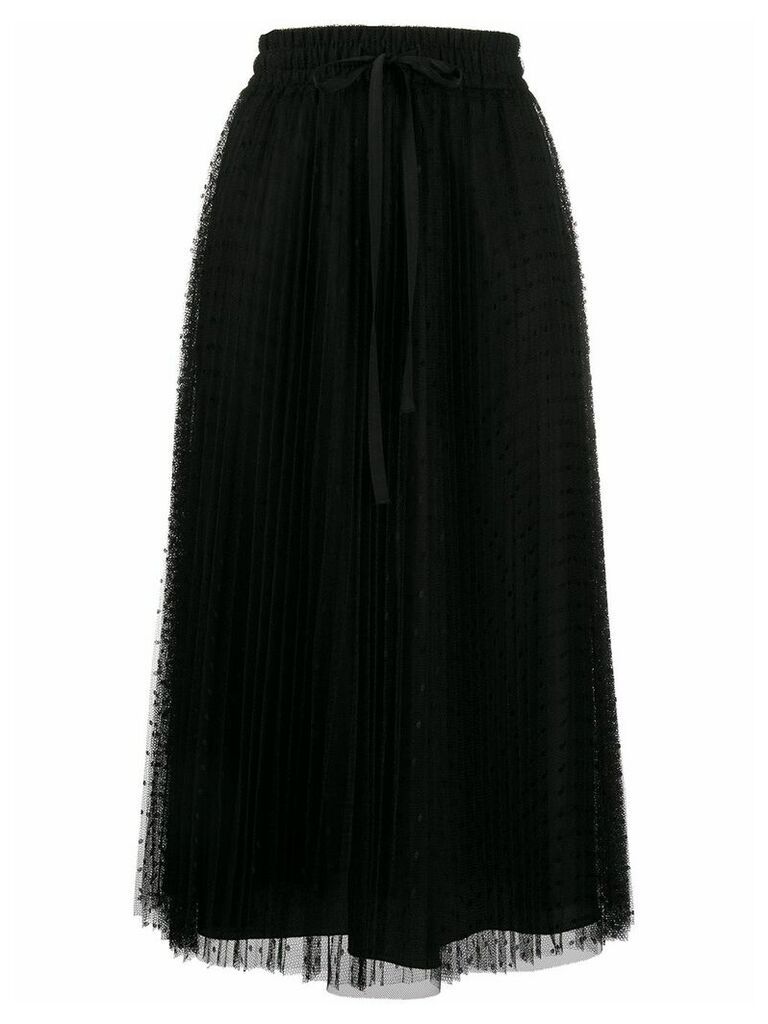 RedValentino point d'esprit pleated skirt - Black