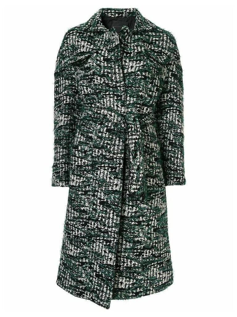 Anteprima tweed belted coat - Green