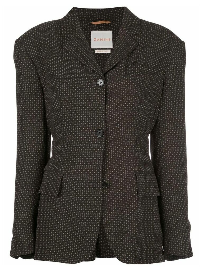 Zanini patterned fitted blazer - Brown