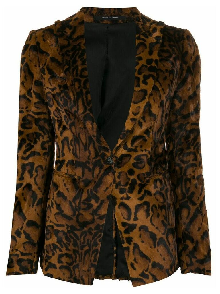 Tagliatore animal pattern blazer - Brown