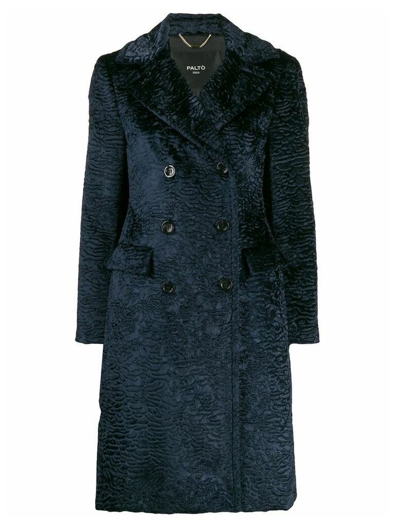 Paltò Ottavia textured coat - Blue
