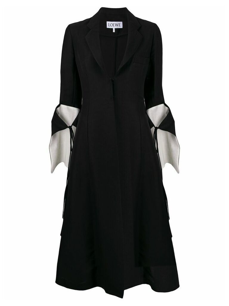 Loewe cut-out tie-sleeve coat - Black
