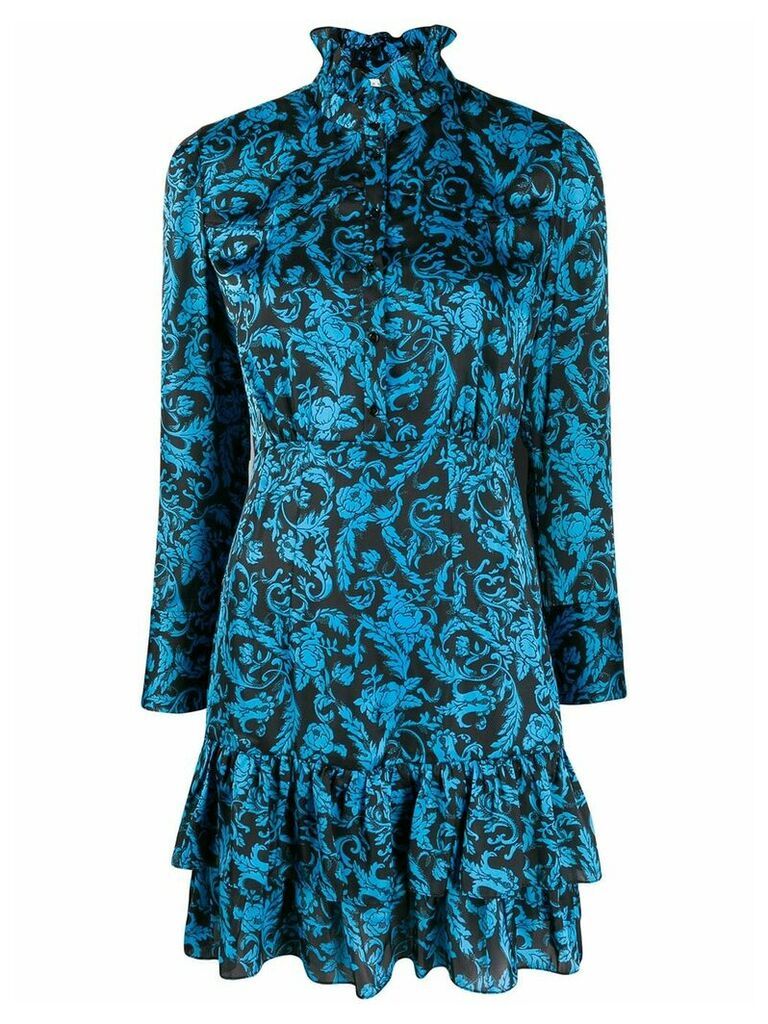 Sandro Paris brocade print short dress - Blue