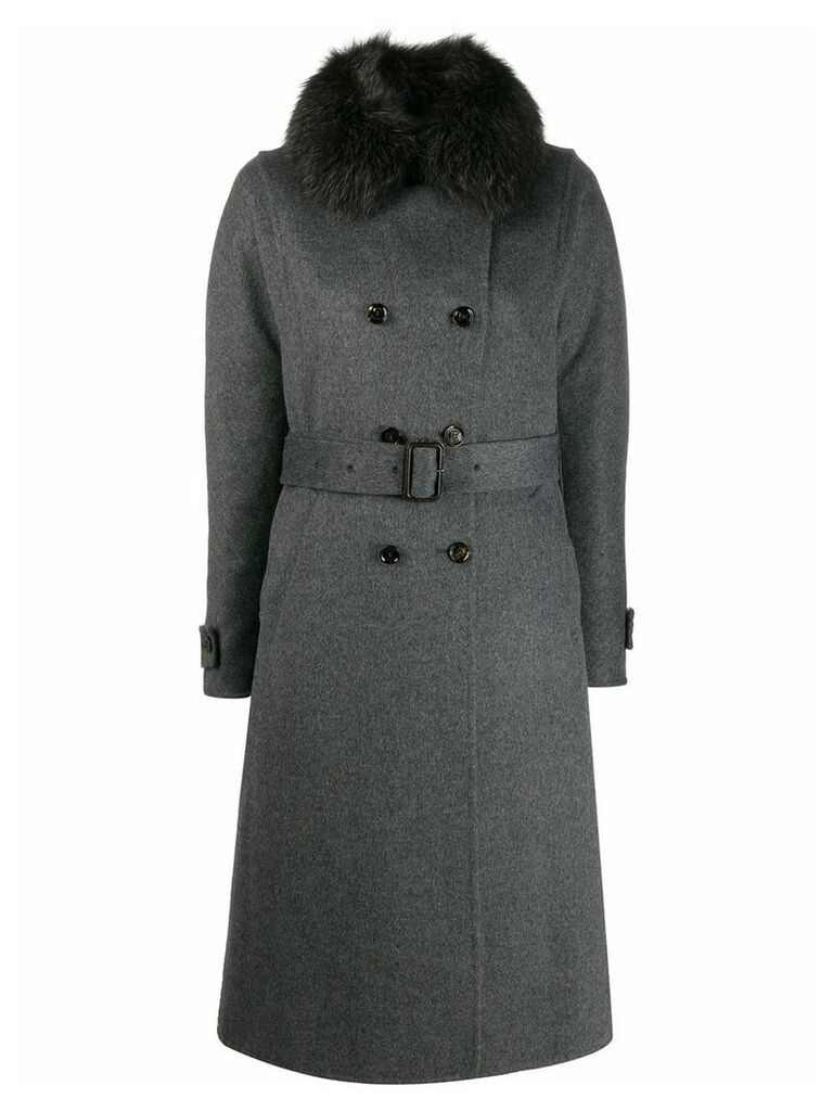 Moorer double breasted coat - Grey