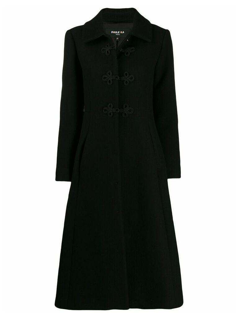 Paule Ka A-line fitted coat - Black