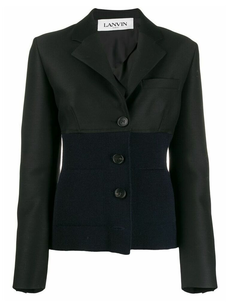 LANVIN dual-fabric blazer - Black
