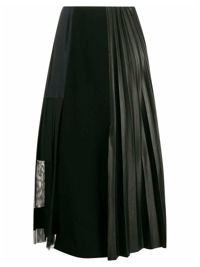 Dorothee Schumacher deconstructed pleated midi skirt - Black