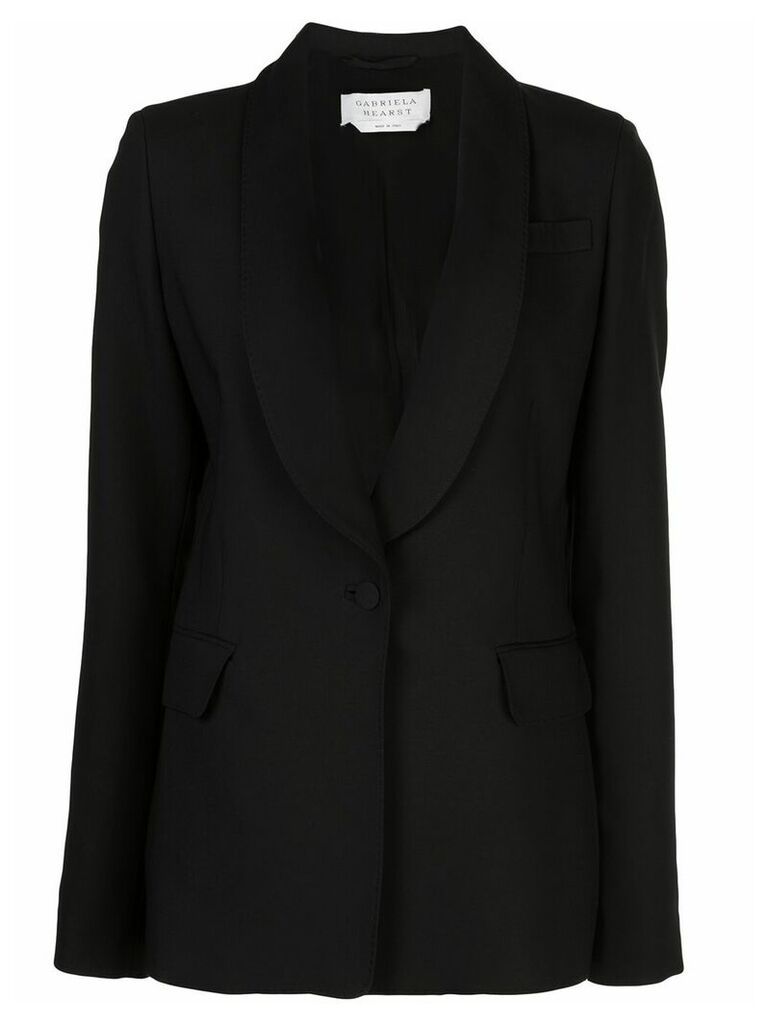 Gabriela Hearst shawl collar single breasted blazer - Black