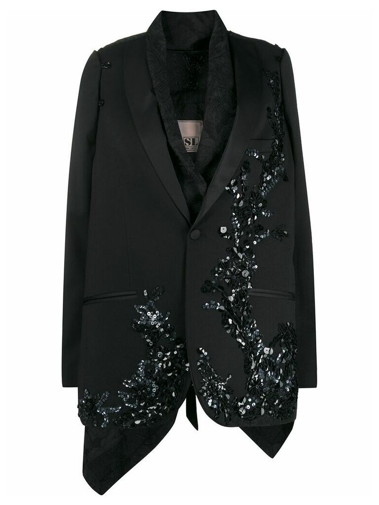 Antonio Marras sequined layered blazer - Black