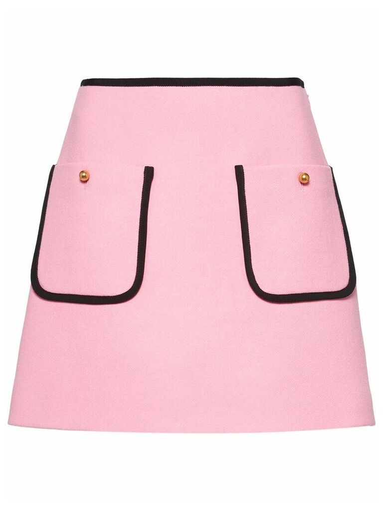 Miu Miu flared knitted skirt - PINK