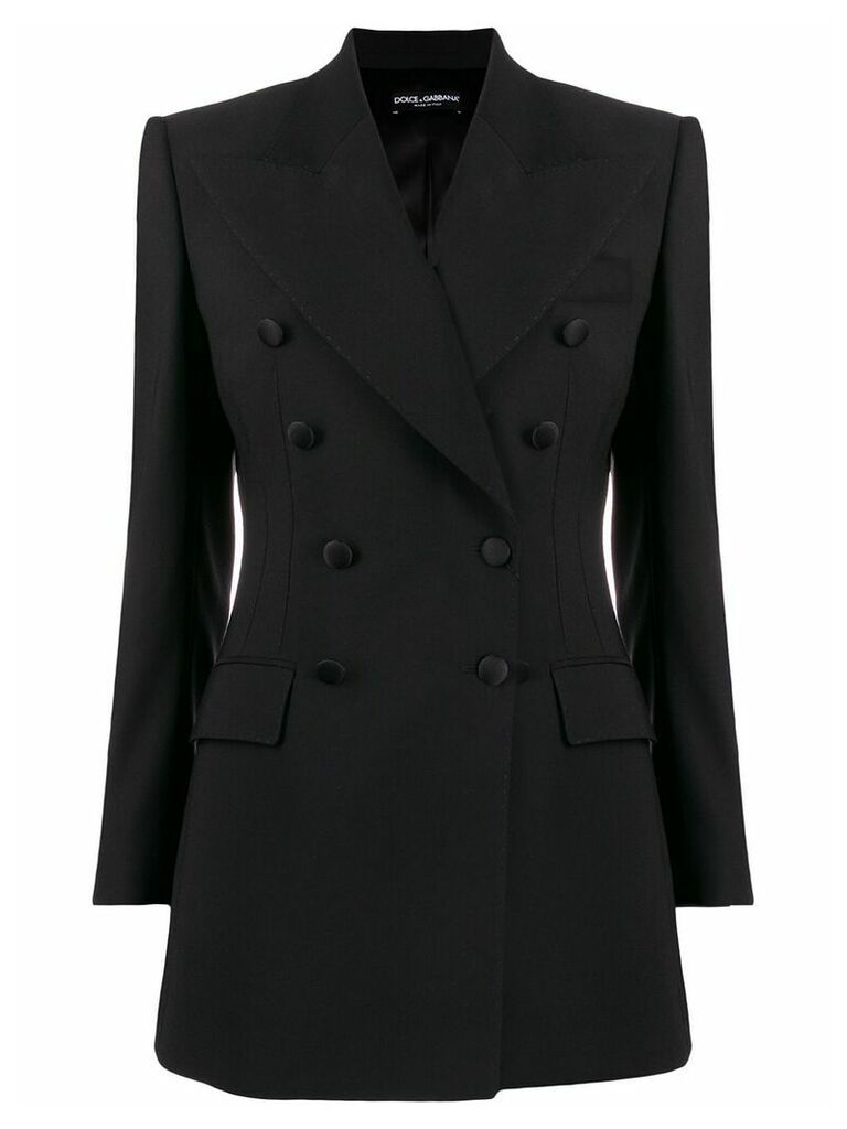 Dolce & Gabbana double-breasted longline blazer - Black