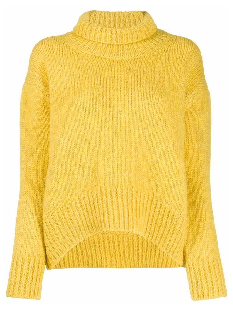 Ermanno Scervino ribbed roll neck jumper - Yellow