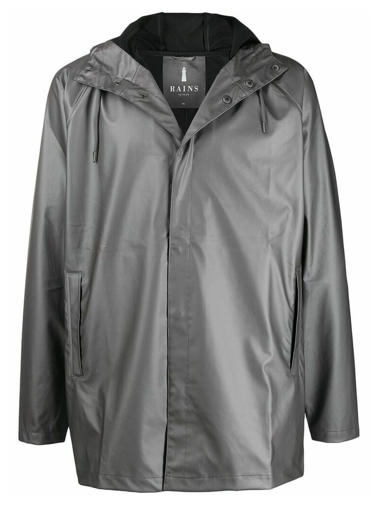 Rains hooded short coat - Grey