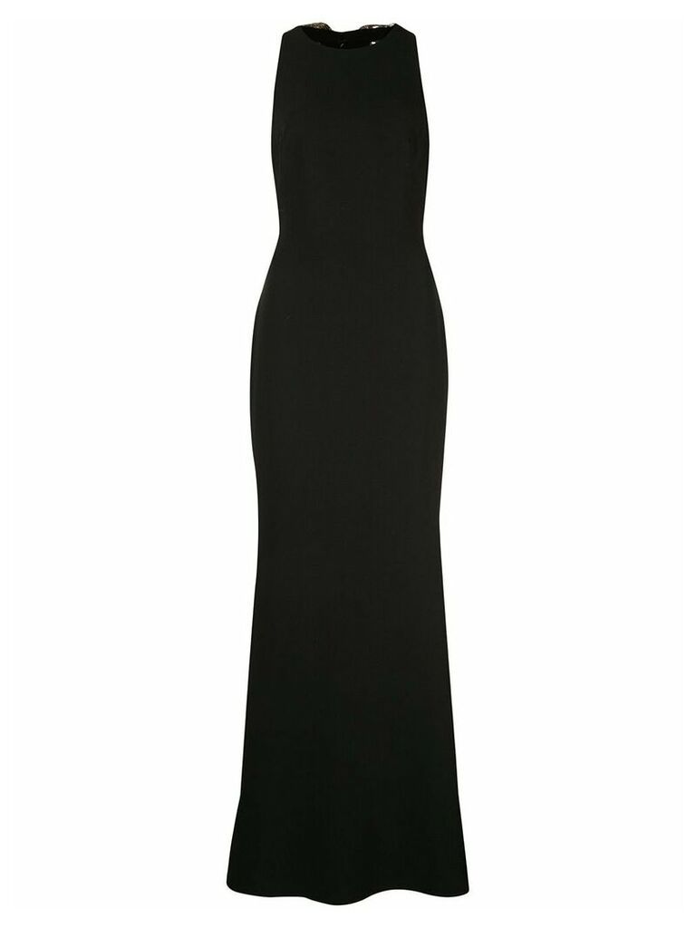 Badgley Mischka sequin embellished tie-back dress - Black