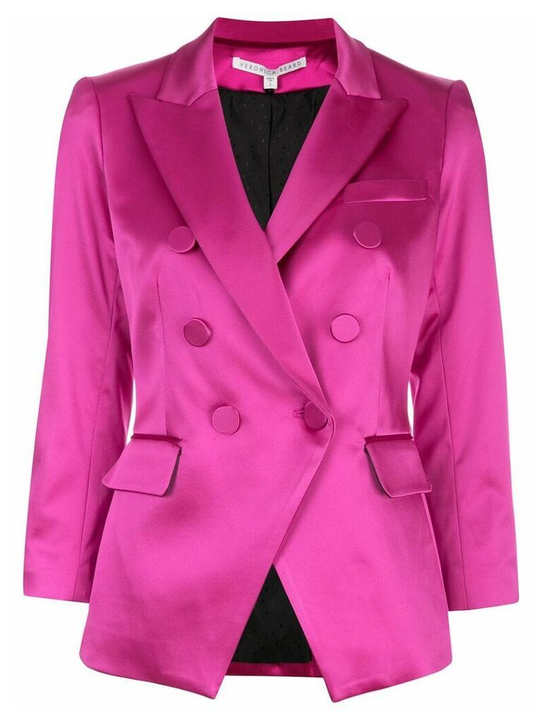 Veronica Beard fitted double breasted blazer - PINK
