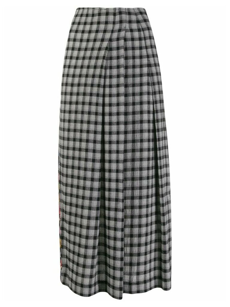 McQ Alexander McQueen contrast print midi-skirt - Grey