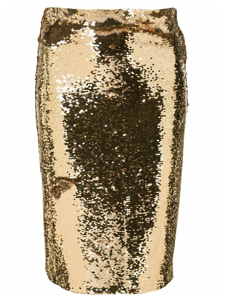 Alice+Olivia Ramos sequinned fitted skirt - GOLD