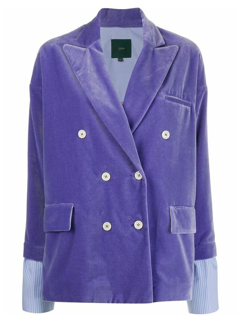 Jejia fitted double-breasted blazer - PURPLE