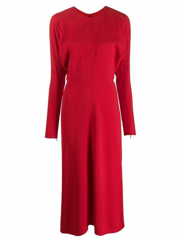 Victoria Beckham dolman sleeve midi dress - Red