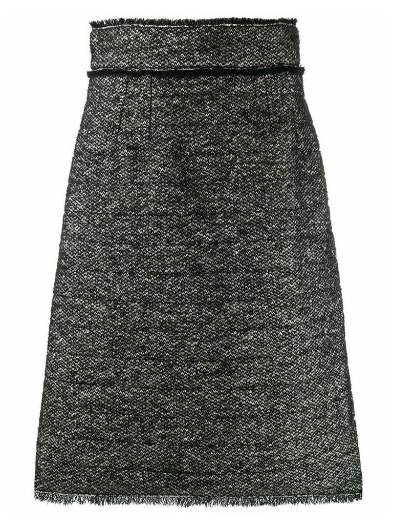Dolce & Gabbana A-line tweed midi skirt - Black