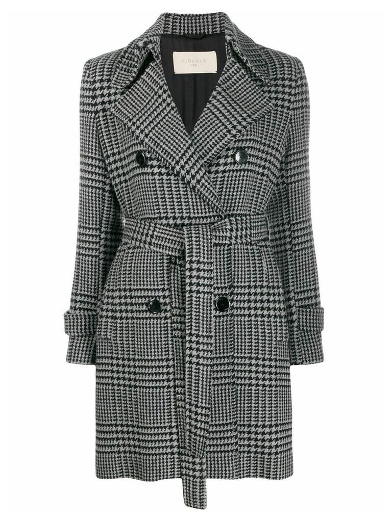Circolo 1901 houndstooth double-breasted coat - Black