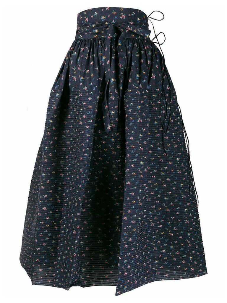 Horror Vacui Goldilocks floral print skirt - Blue