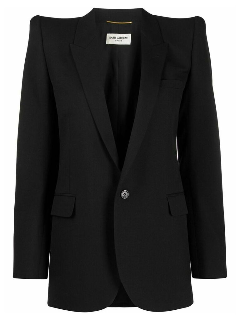 Saint Laurent exaggerated-shoulder blazer - Black