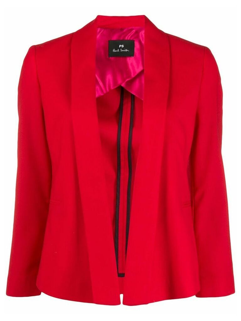 PS Paul Smith open front cropped blazer - Red