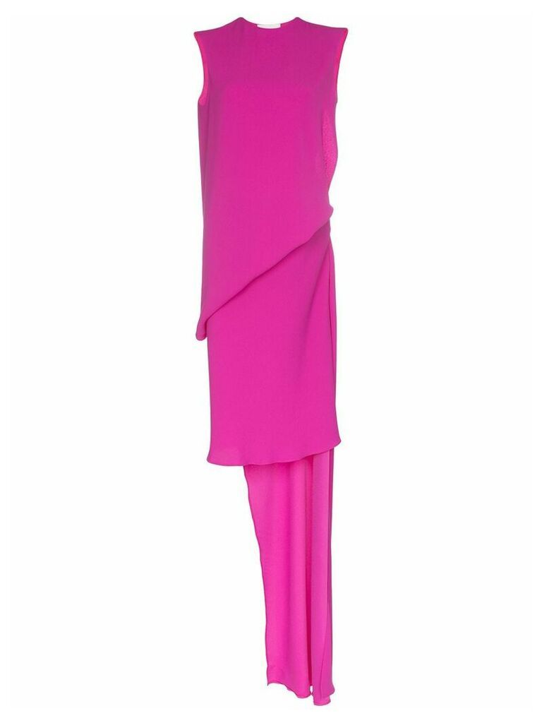 Esteban Cortazar draped column style cut-out dress - PINK