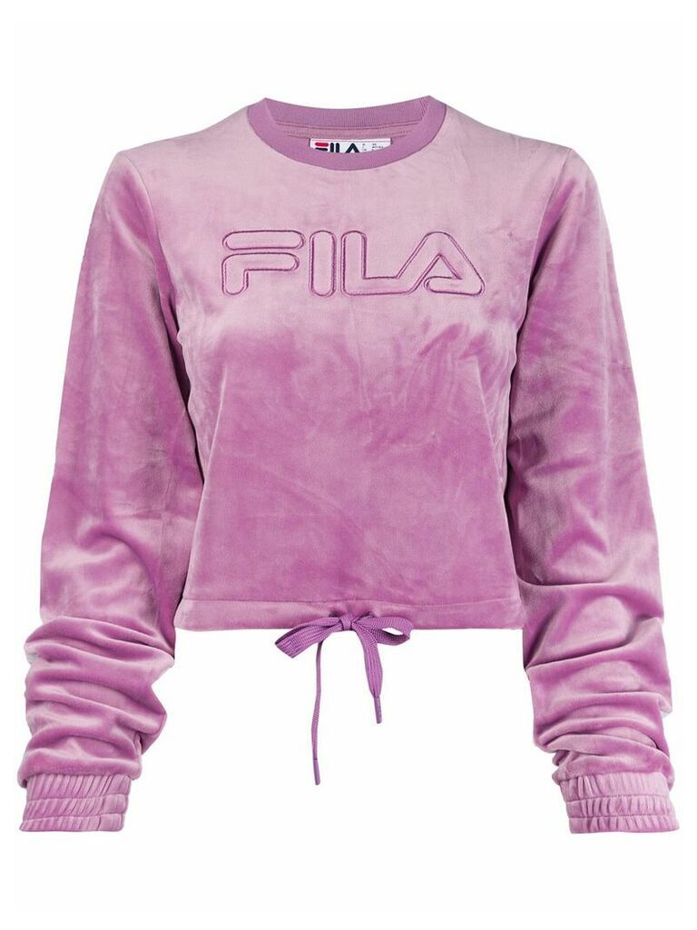 Fila crew neck cropped sweatshirt - PURPLE