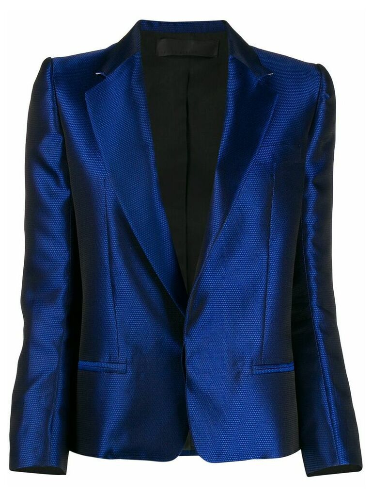 Haider Ackermann high shine jacquard blazer - Blue