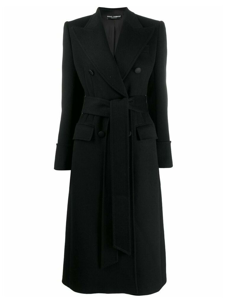 Dolce & Gabbana belted midi coat - Black