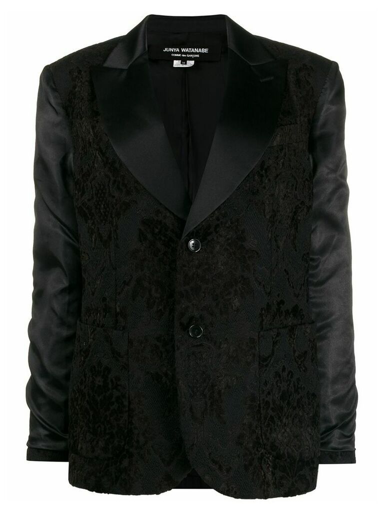 Junya Watanabe floral embroidered blazer - Black