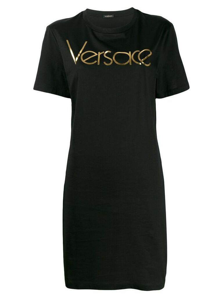 Versace graphic print T-shirt dress - Black
