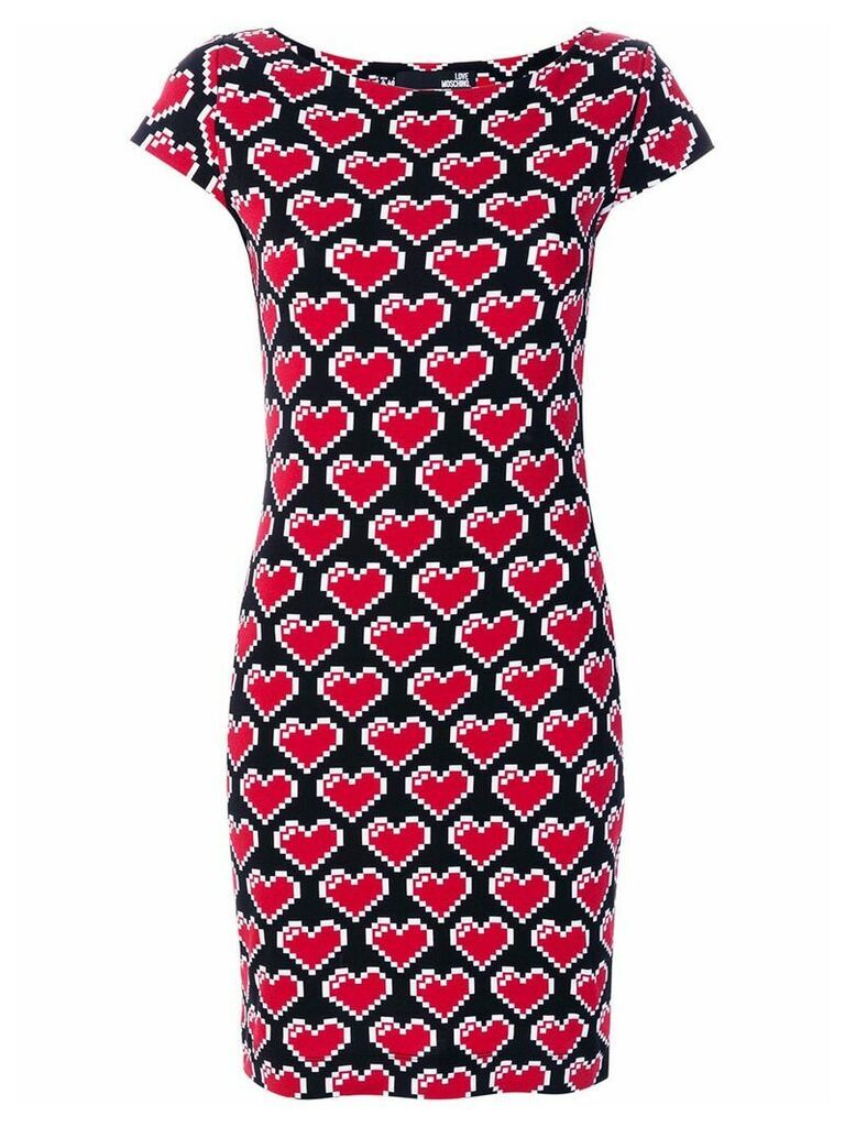 Love Moschino heart pixel dress - Black
