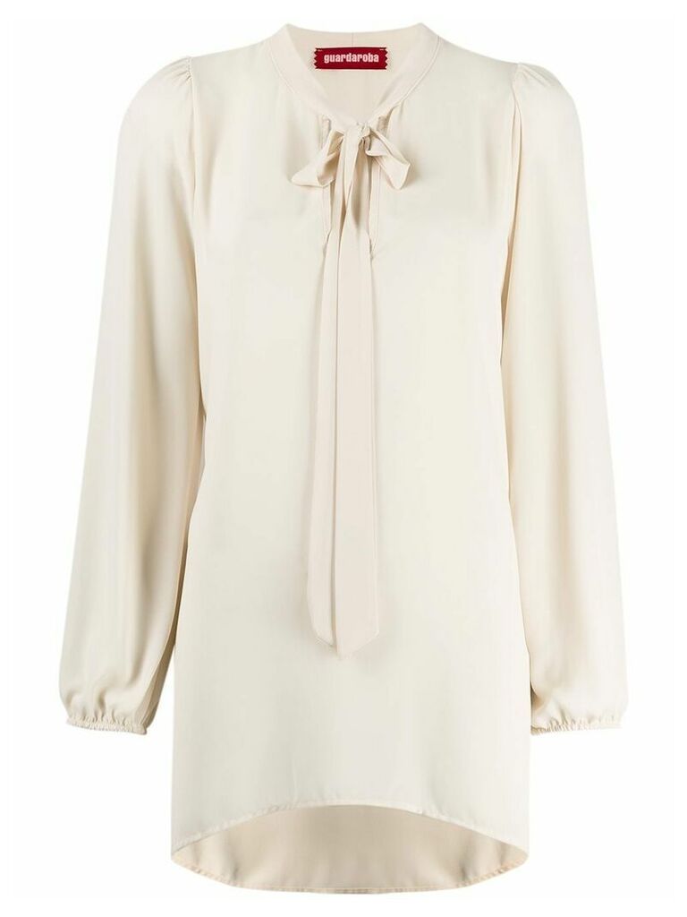 Guardaroba tie neck blouse - White