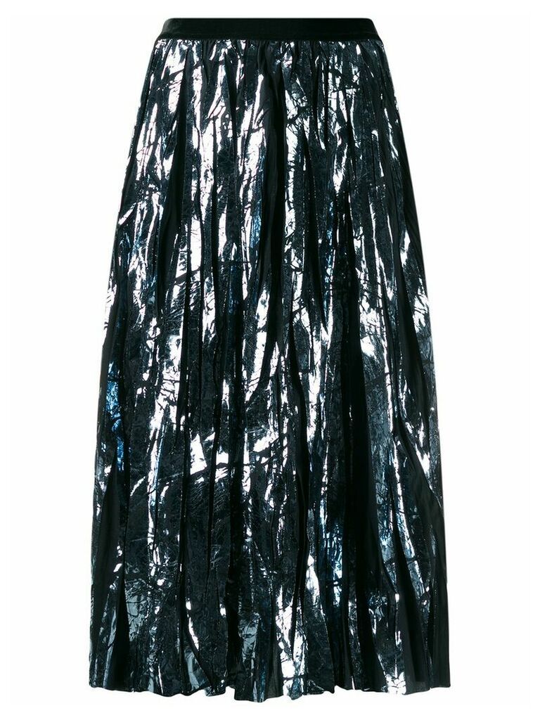 Guardaroba metallic pleated skirt - Blue
