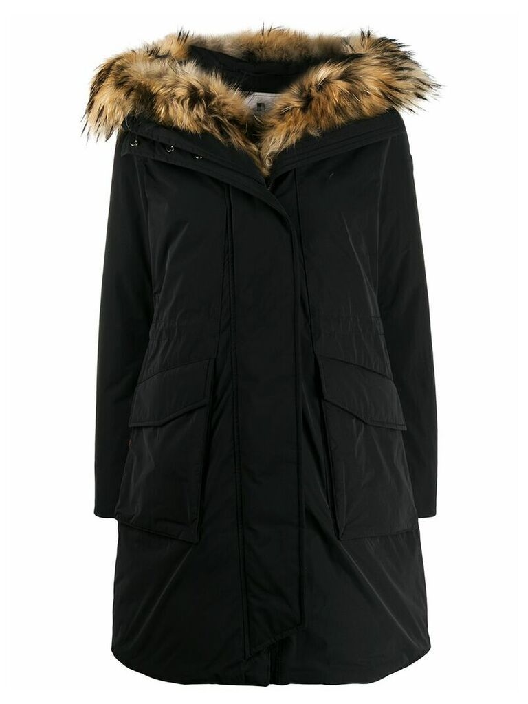 Woolrich hooded military parka coat - Black