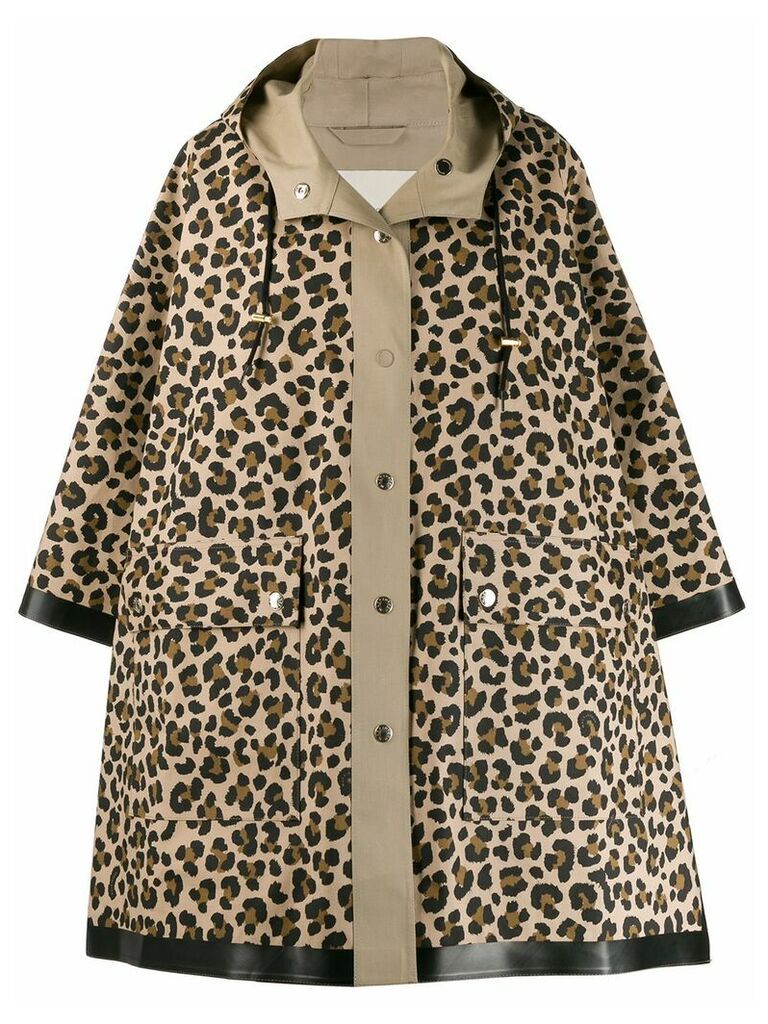 Mackintosh leopard print raincoat - Brown