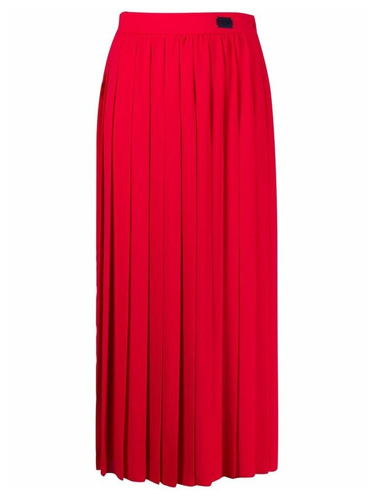 be blumarine high waisted pleated skirt - Red