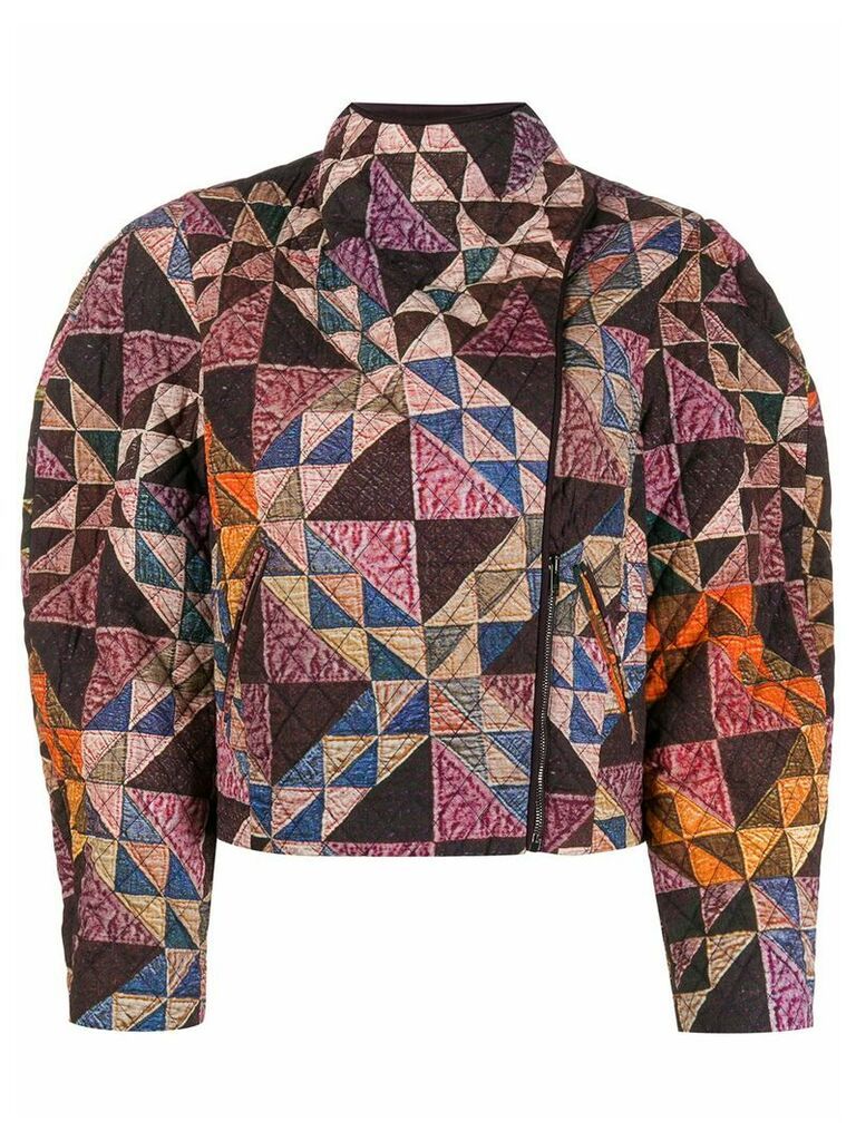Isabel Marant patchwork quilted jacket - PURPLE