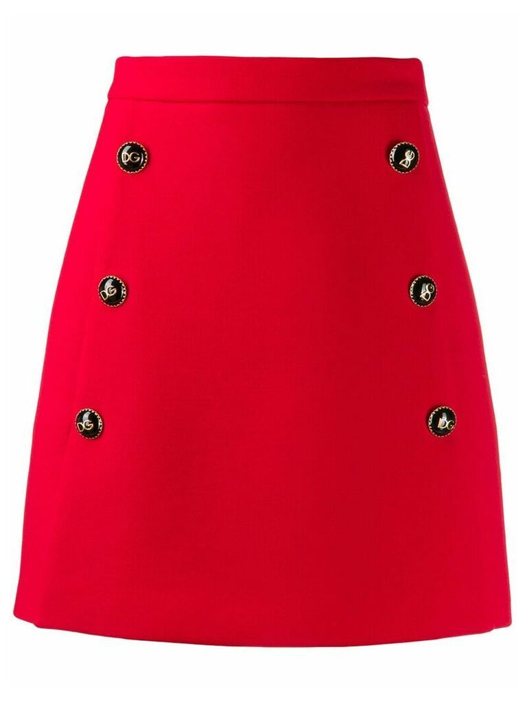 Dolce & Gabbana DG button skirt - Red