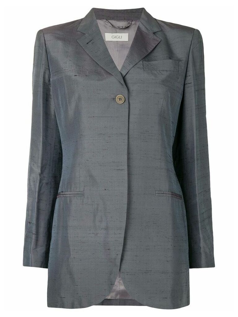 Romeo Gigli Pre-Owned iridescent boxy blazer - Grey