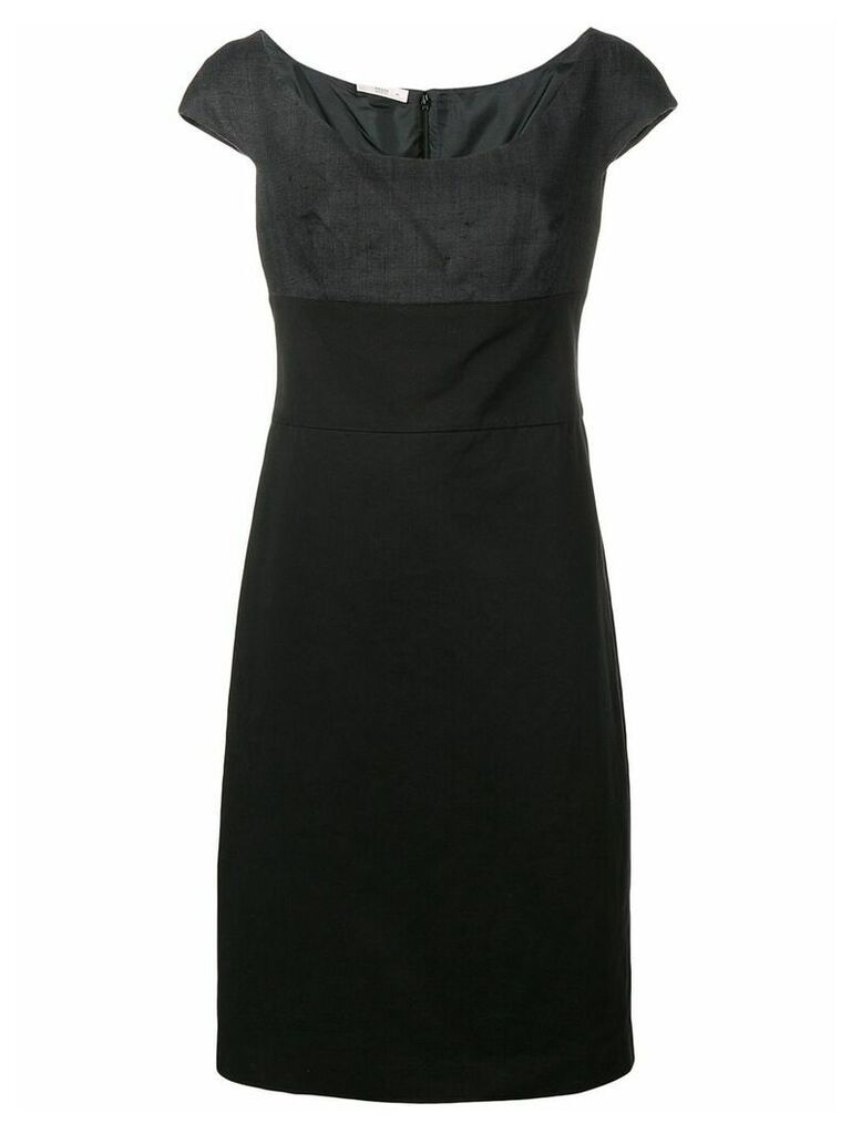 Prada Pre-Owned two tone fitted dress - Black