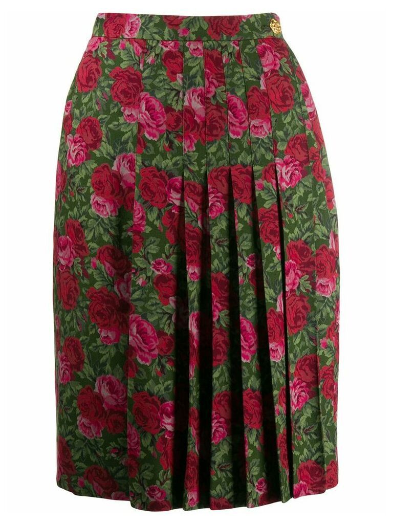 Yves Saint Laurent Pre-Owned 1970's floral print skirt - Green
