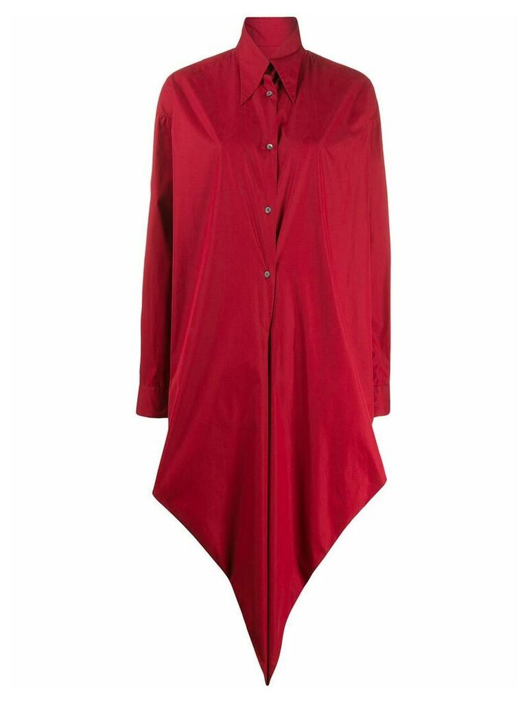 Romeo Gigli Pre-Owned 1990s oversized drape shirt - Red