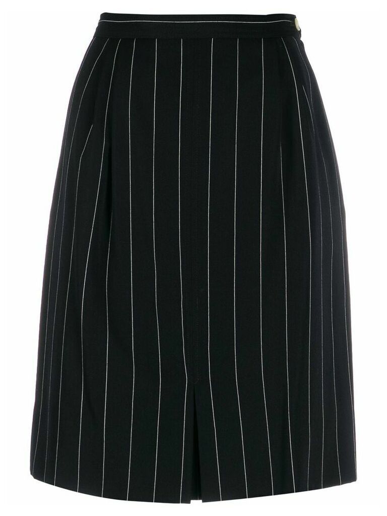 Valentino Pre-Owned 1980s pinstriped skirt - Black